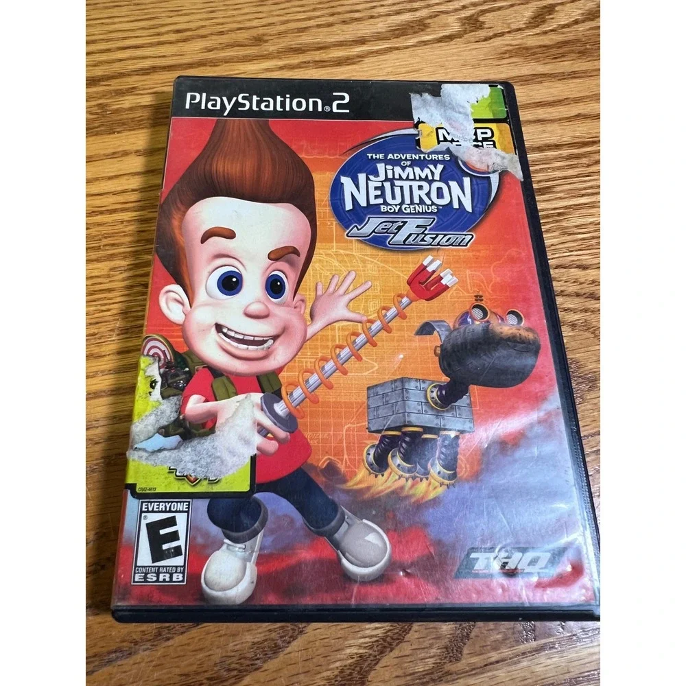 Jimmy Neutron Boy Genius Jet Fusion Sony PlayStation 2 PS2 2003 THQ SLUS-20696